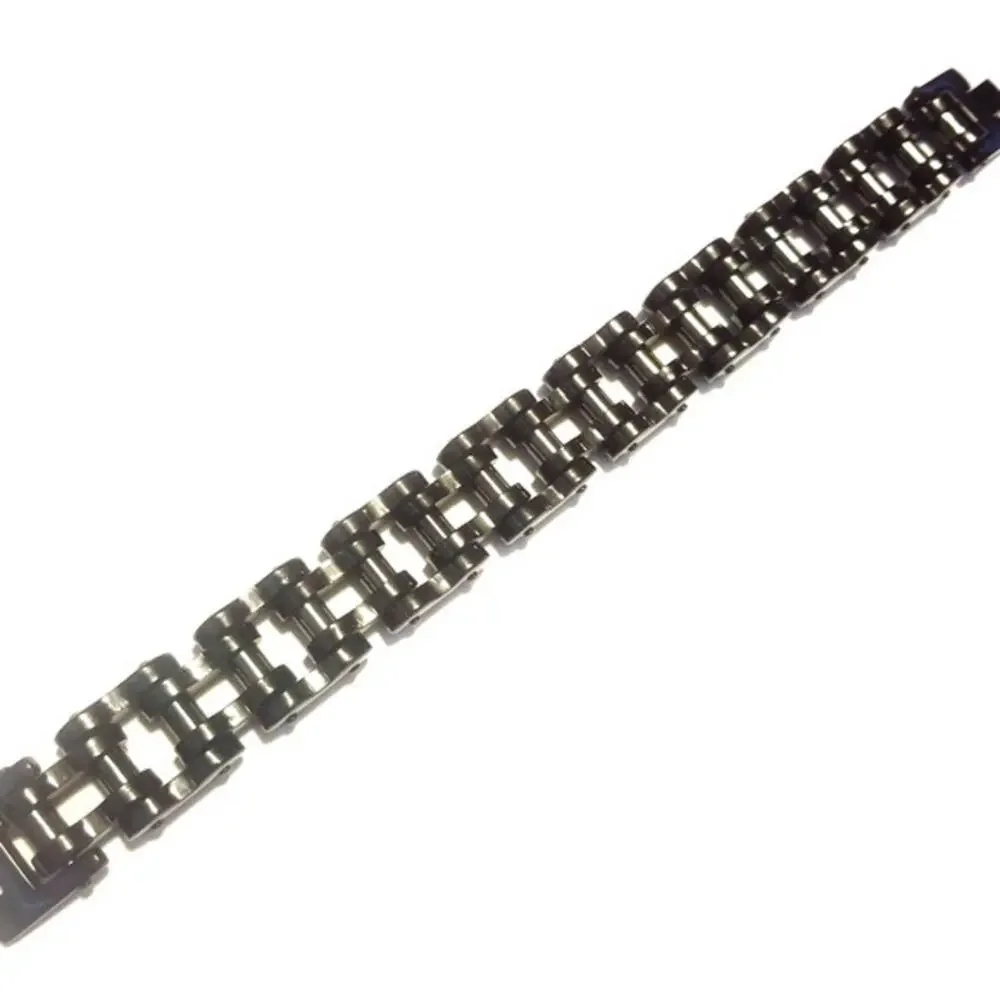Men’s black 316L stainless steel bike‎ chain tarnish resistant bracelet 10
